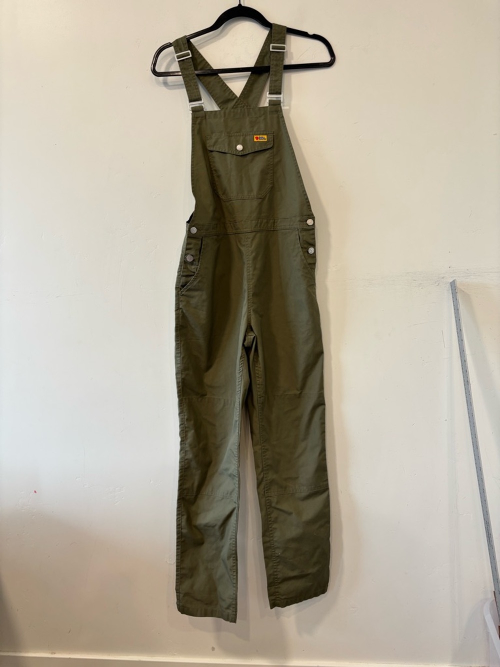 Fjallraven Womens Vardag Dungaree Trousers Green size  XS G-1000 Hiking Outdoors